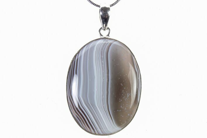 Botswana Agate Pendant (Necklace) - Sterling Silver #321611